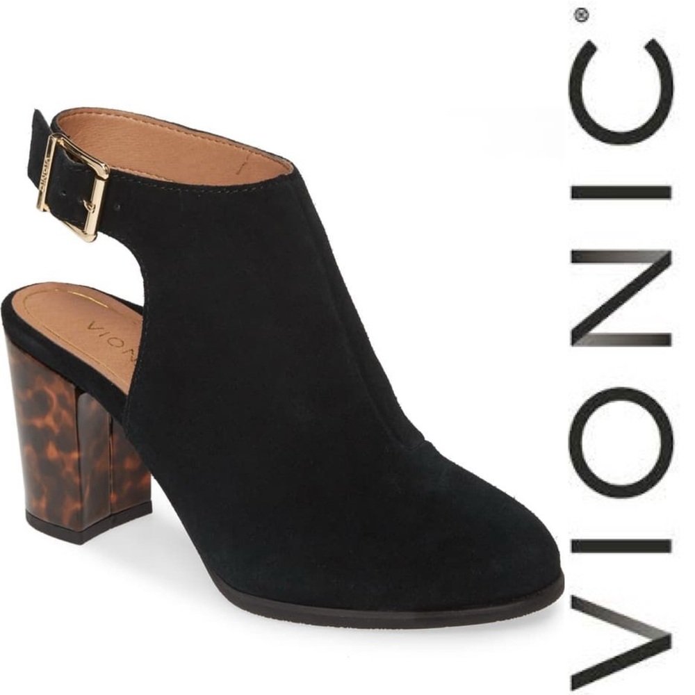 Black Suede Slingback Heels